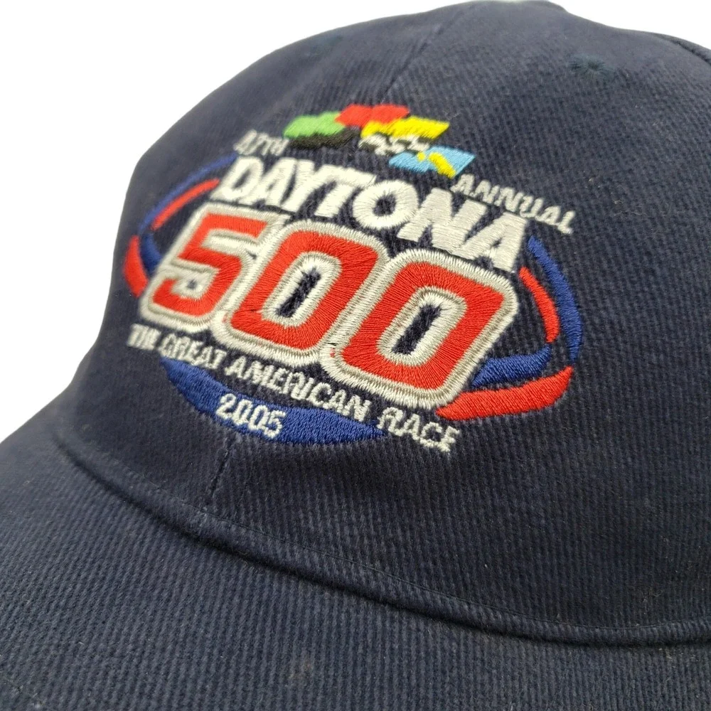 2005 NASCAR 47th ANNUAL DAYTONA 500 Navy Blue Adjustable Baseball Cap Hat